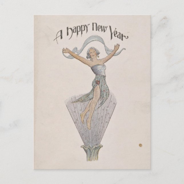 Carte postale vintage Bonne année (Devant)