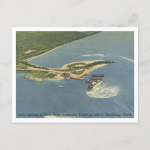 Carte Postale Vintage Bradenton Florida Ferry à Saint-Pétersbour