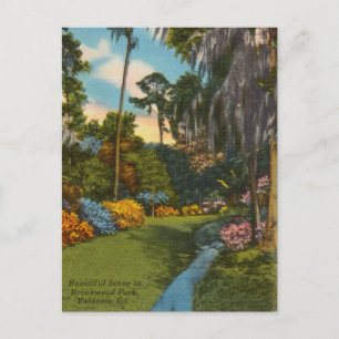 Carte Postale Vintage Brookwood Park, Valdosta Géorgie