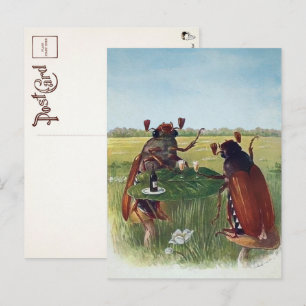 Carte postale vintage Bug Wine Party