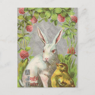 Carte postale vintage Bunny Pâques