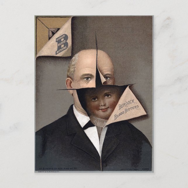 Carte Postale Vintage Burdock Bitters de sang Annonce (Devant)