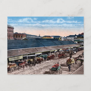 Carte Postale Vintage c1910 Marché français Nouvelle-Orléans LA 