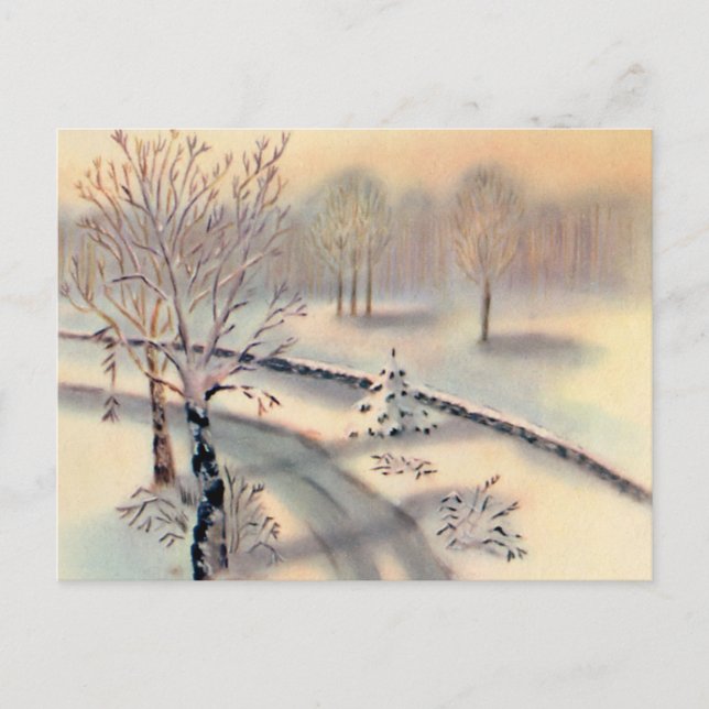 Carte postale vintage Campagne Noël (Devant)