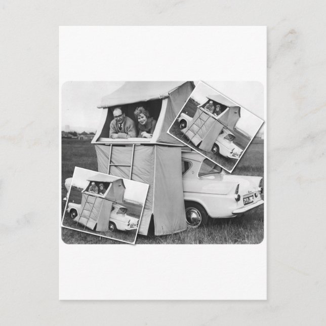 Carte Postale Vintage Car Camping Caravan (Devant)