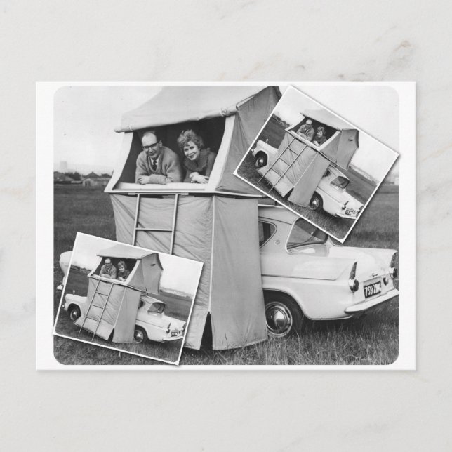 Carte Postale Vintage Car Camping Caravan (Devant)