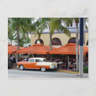 Carte Postale Vintage Car South Beach Floride