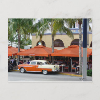 Carte Postale Vintage Car South Beach Floride