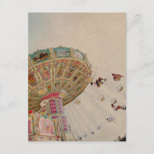 Carte Postale Vintage carousel in Paris