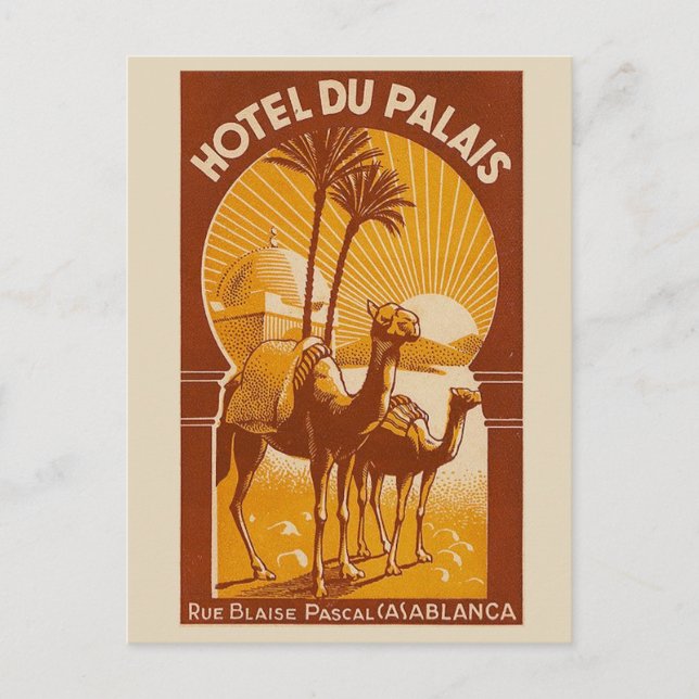 Carte postale vintage Casablanca Travel (Devant)