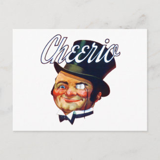 Carte Postale Vintage Cheerio Top Hat Guy