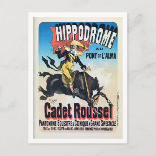 Carte Postale Vintage Chéret Paris hippodrome et