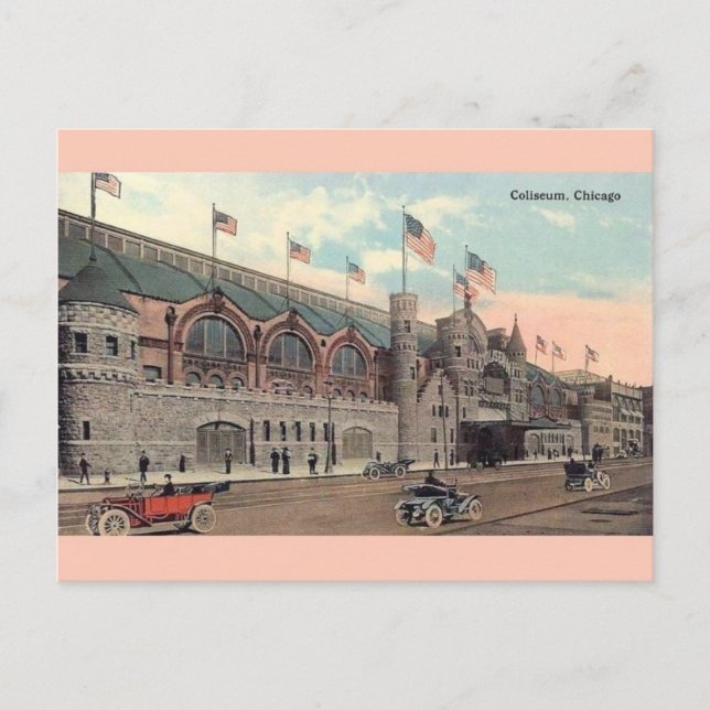 Carte postale vintage Chicago Coliseum (Devant)
