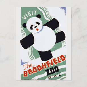 Carte Postale Vintage Chicago Cute Visit Brookfield Zoo