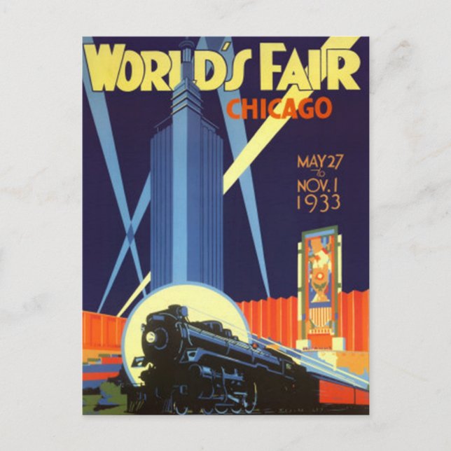 Carte Postale Vintage Chicago, États-Unis - (Devant)