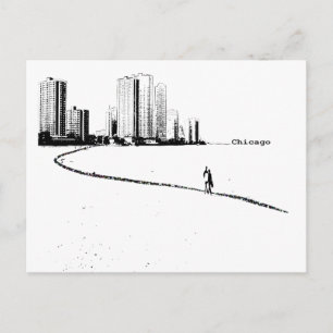 Carte postale Vintage Chicago Lovers
