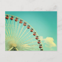 Carte postale vintage Chicago Navy Pier Ferris Whe