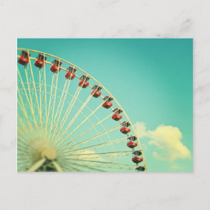 Carte postale vintage Chicago Navy Pier Ferris Whe