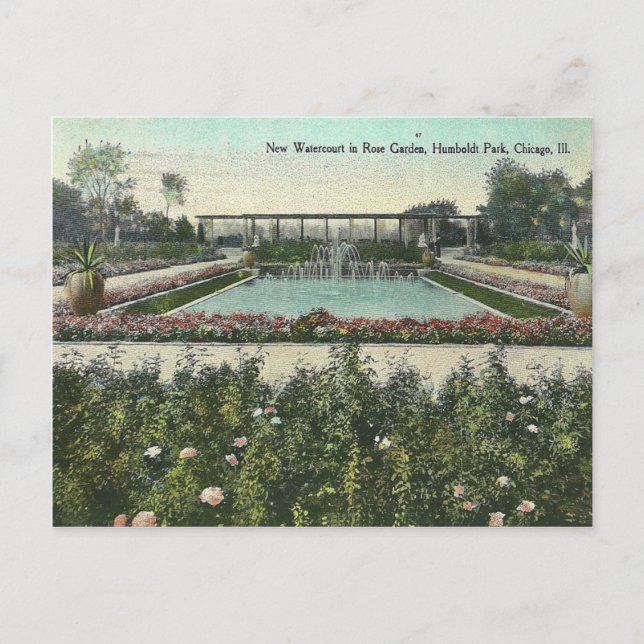 Carte Postale Vintage Chicago Park (Devant)
