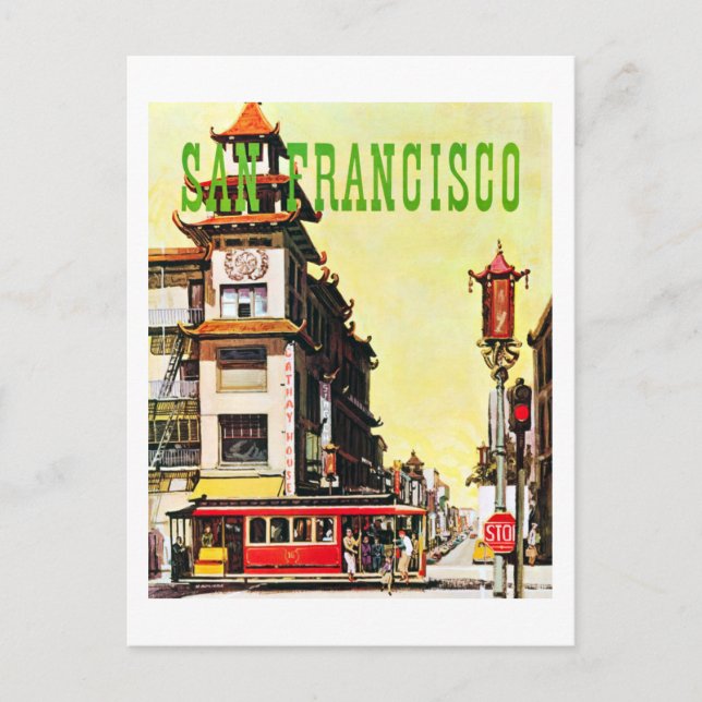 Carte Postale Vintage Chinatown San Francisco Travel (Devant)