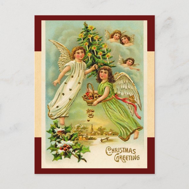 Carte postale Vintage Christmas Angel (Devant)