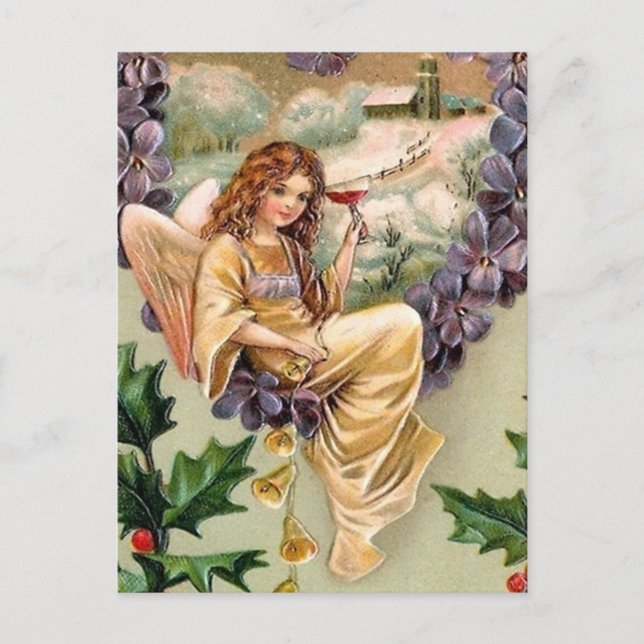 Carte postale Vintage Christmas Angel Holiday (Devant)