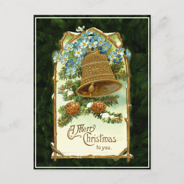 Carte postale Vintage Christmas Bell (Devant)