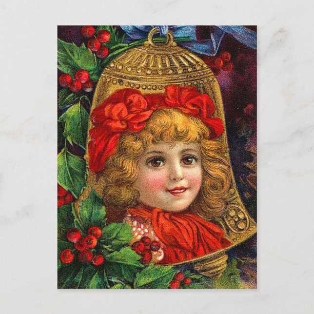 Carte postale Vintage Christmas Bell (Devant)