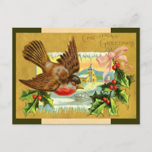 Carte postale Vintage Christmas Bird