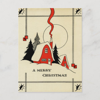 Carte postale Vintage Christmas Mountain House
