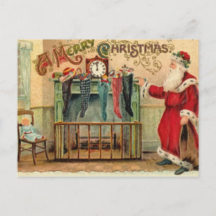 Carte postale Vintage Christmas Stockings