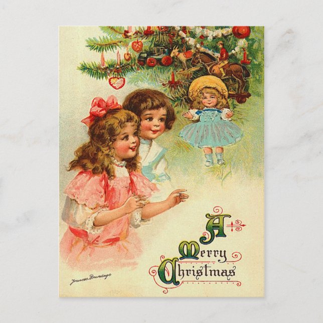 Carte postale Vintage Christmas Tree (Devant)