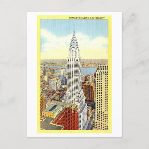 Carte Postale Vintage Chrysler Building, New York City,