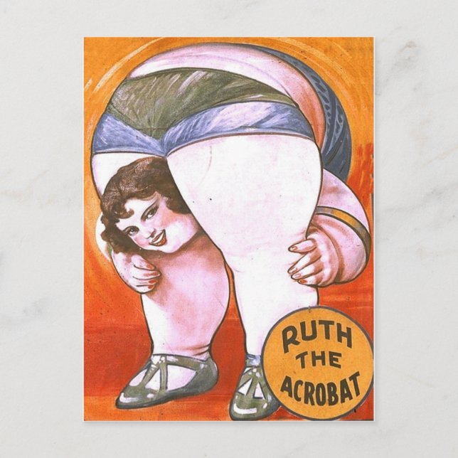 Carte Postale Vintage Circus Acrobat (Devant)