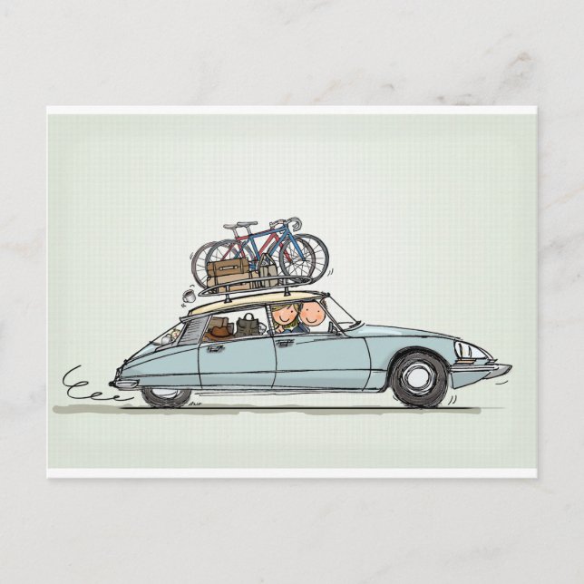 Carte Postale Vintage Citroën DS (Devant)