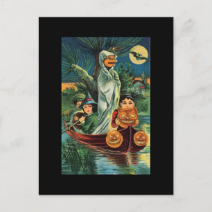 Carte postale vintage Citrouille Halloween