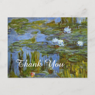 Carte Postale vintage Claude Monet nénuphar merci
