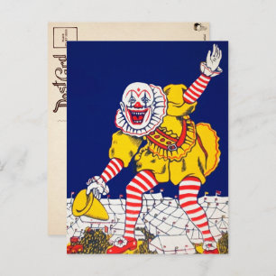 Carte postale vintage Clown