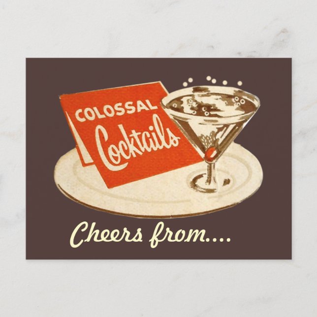 Carte Postale vintage - Cocktails Colossaux (Devant)