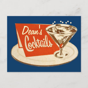 Carte postale vintage - Cocktails Martini Glass