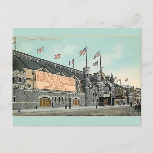 Carte postale vintage Coliseum Building Chicago (Devant)