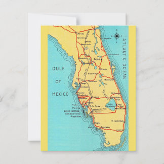 Carte postale vintage colorée de Floride