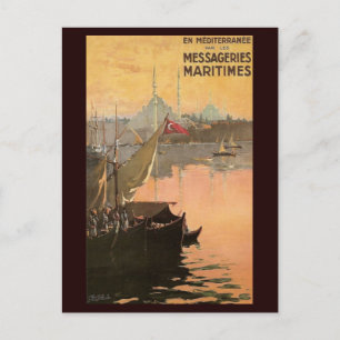Carte Postale Vintage Constantinople Annonce de voyage