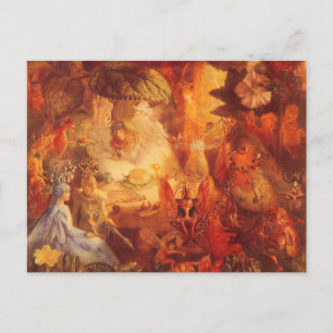 Carte Postale Vintage Conte de Fées Le Rouge-Gorge Captif par Fi