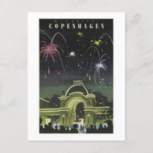 Carte postale Vintage Copenhagen Tivoli