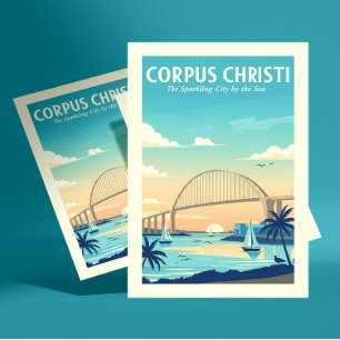 Carte Postale Vintage Corpus Christi Texas