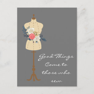 Carte Postale Vintage couture robe mignonne