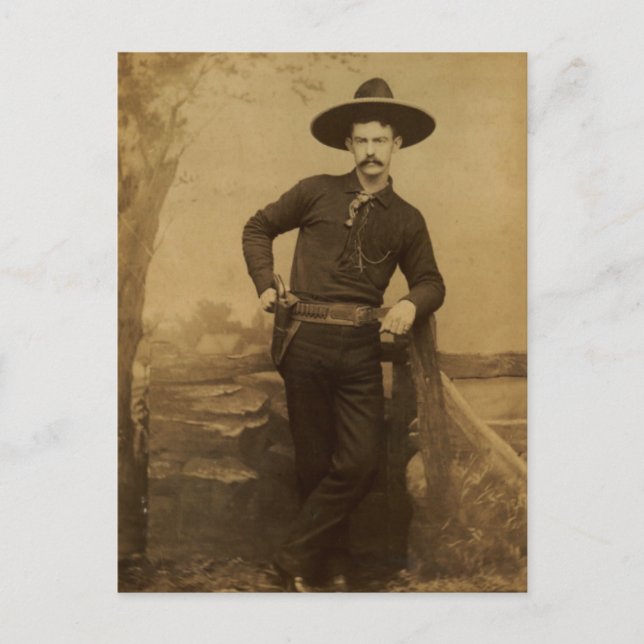 Carte Postale Vintage Cowboy (Devant)