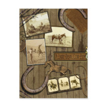 Carte postale vintage Cowboy Scrapbook