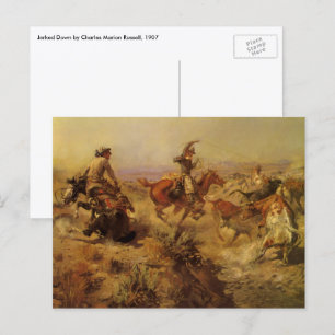 Carte Postale Vintage Cowboys, Jerez Down by CM Russell